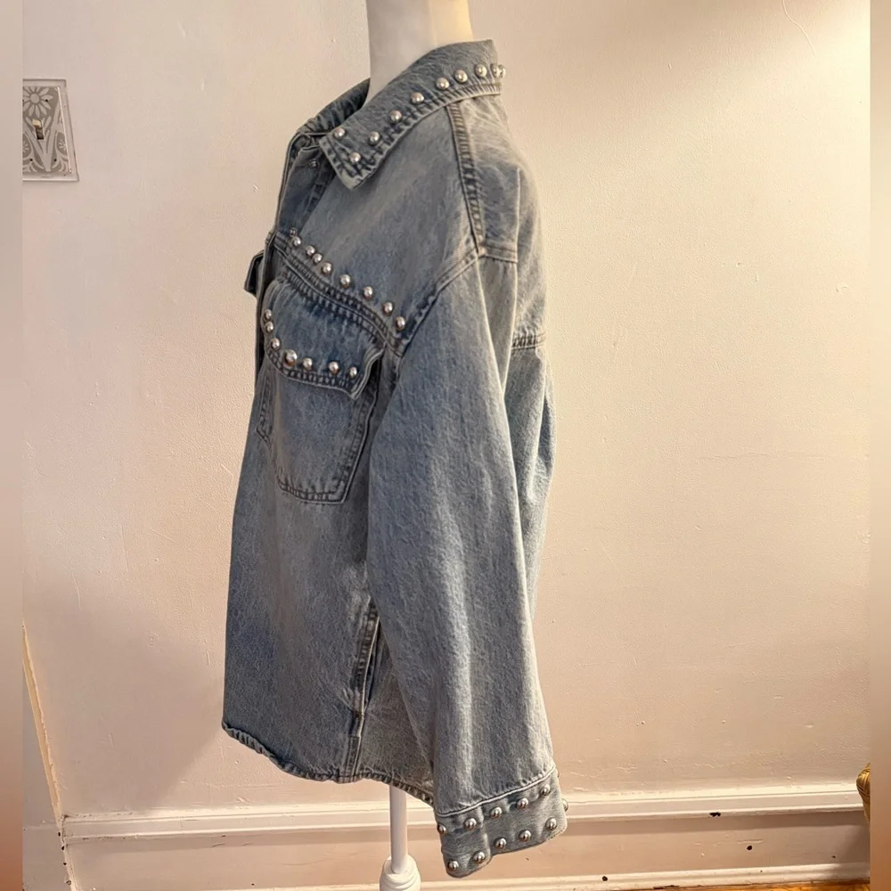 NEW PISTOLA mandy stud shacket in satellite